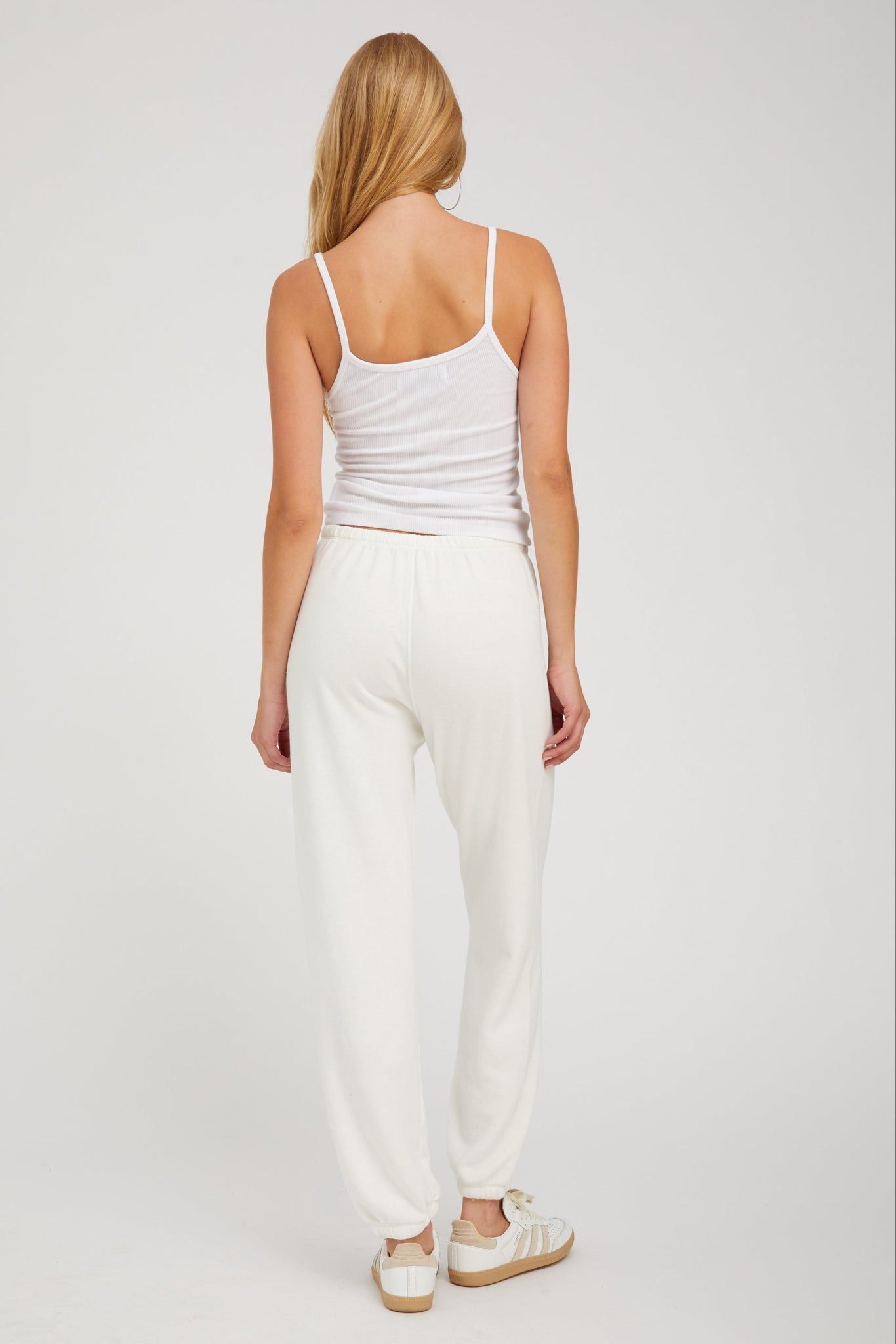 WHITE RIB V-NECK TANK - 4