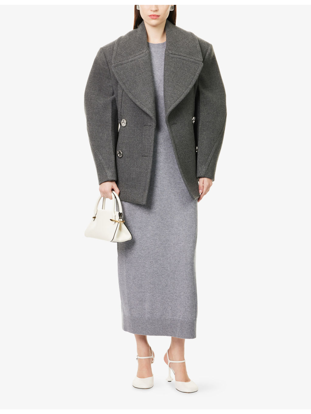 Double-Breasted Notch-Lapels Wool And Silk Coat - 2