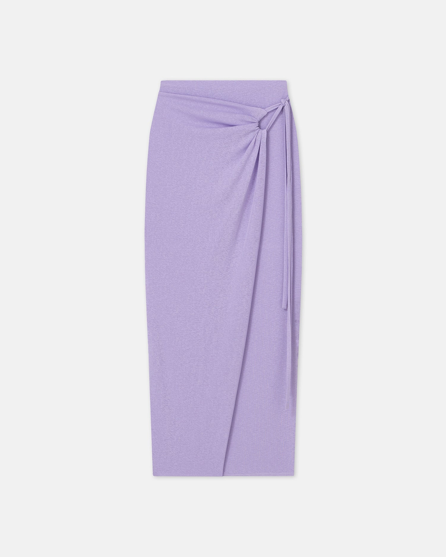 Mesh-Jersey Wrap Midi Skirt - 1