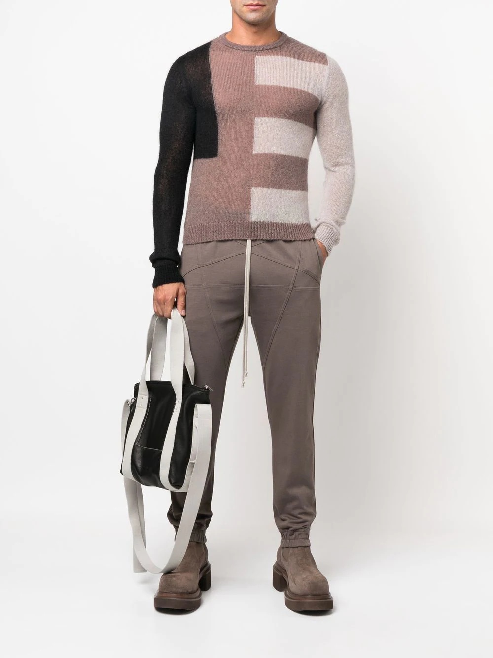 colour-blocked striped jumper - 2