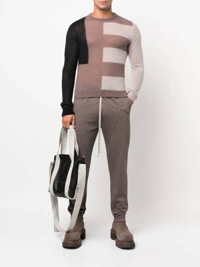 Rick Owens colour-blocked striped jumper outlook