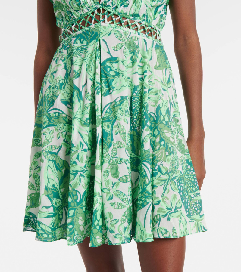 Cecile cutout printed minidress 5