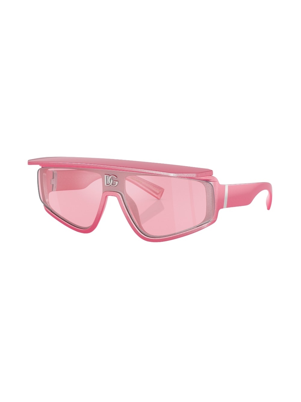 glittery shield-frame sunglasses - 2