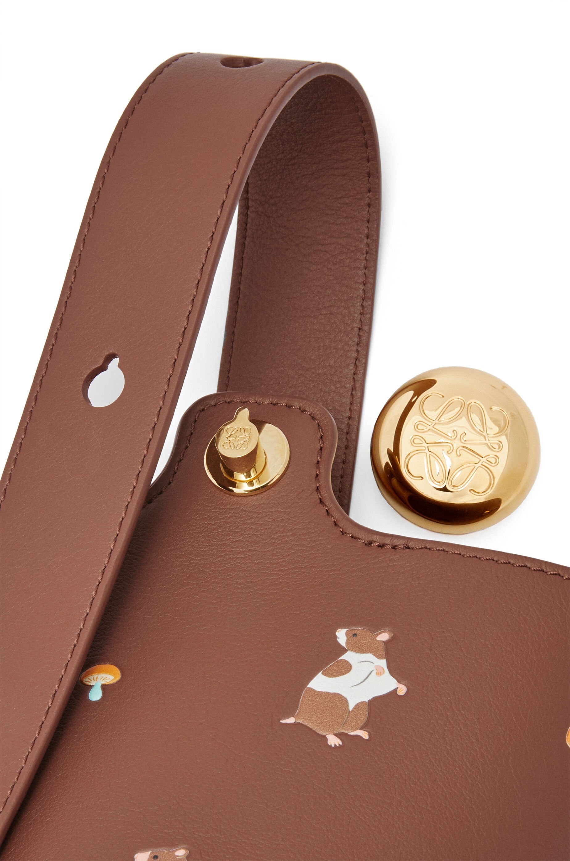 Hamster mini Pebble bucket in nappa calfskin - 8