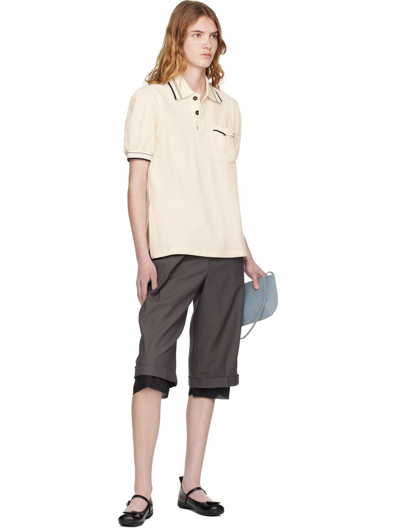 OPEN YY Off-White Puffy Piqué Polo outlook