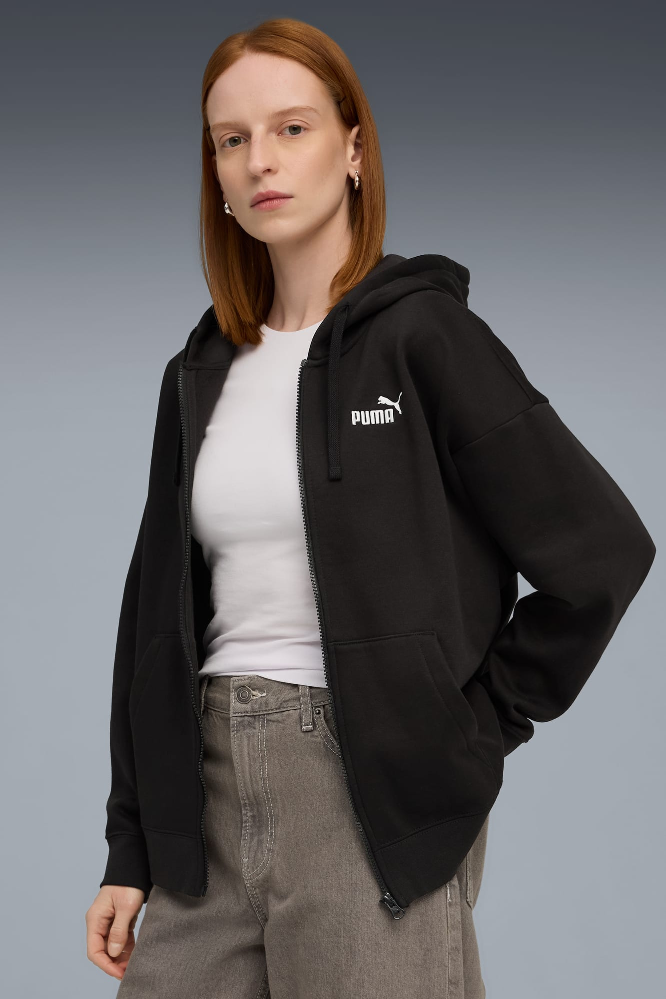 Essentials Small No. 1 Logo Fleece Women's Comfort Full-Zip Hoodie - 3
