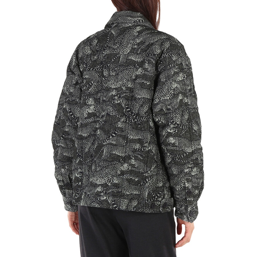 Kenzo Lime Tea Cheetah Print Cotton Oversized Jacket - 6