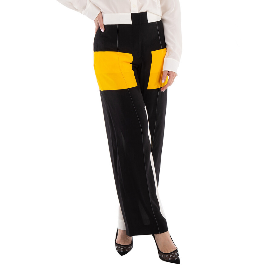 Burberry Deep Saffron Colorblock Jane Tailored Trousers - 4