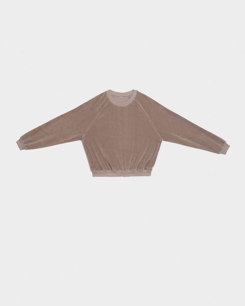 Rim Raglan Sweatshirt - Organic Cotton Velour 1