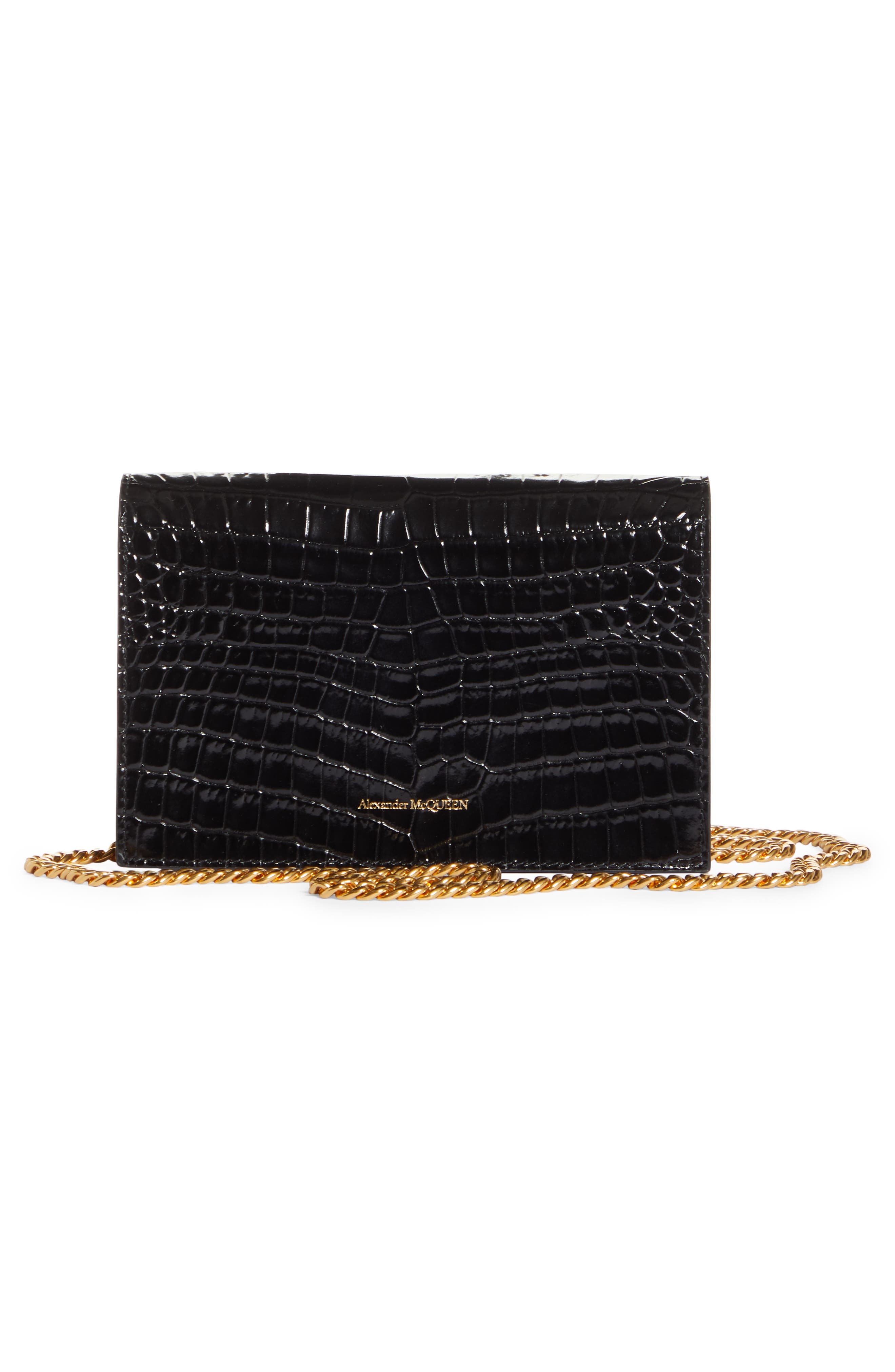Mini Skull Croc Embossed Leather Bag - 4