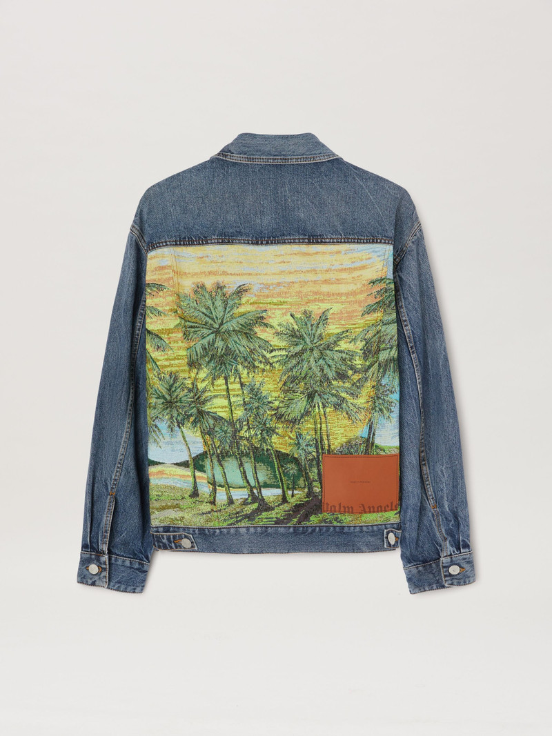 Palm Angels Palms Sunrise Denim Jaket outlook