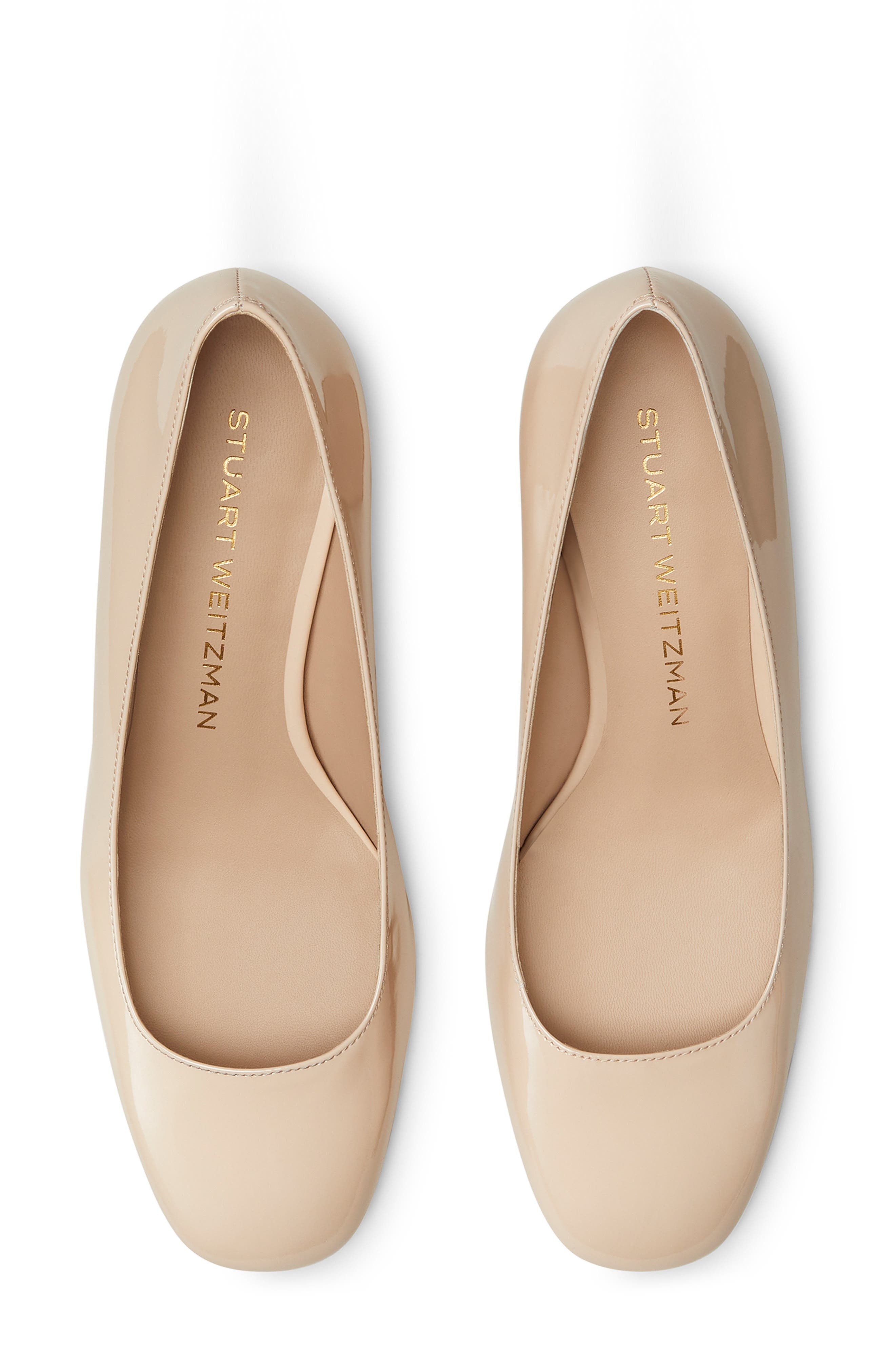 Stuart Weitzman Maeve Block Heel Pump in Barely Beige at Nordstrom - 4