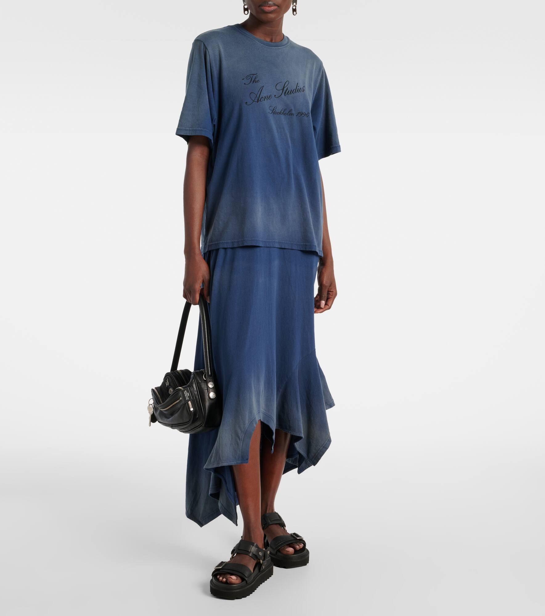 Debossed leather sandals - 3