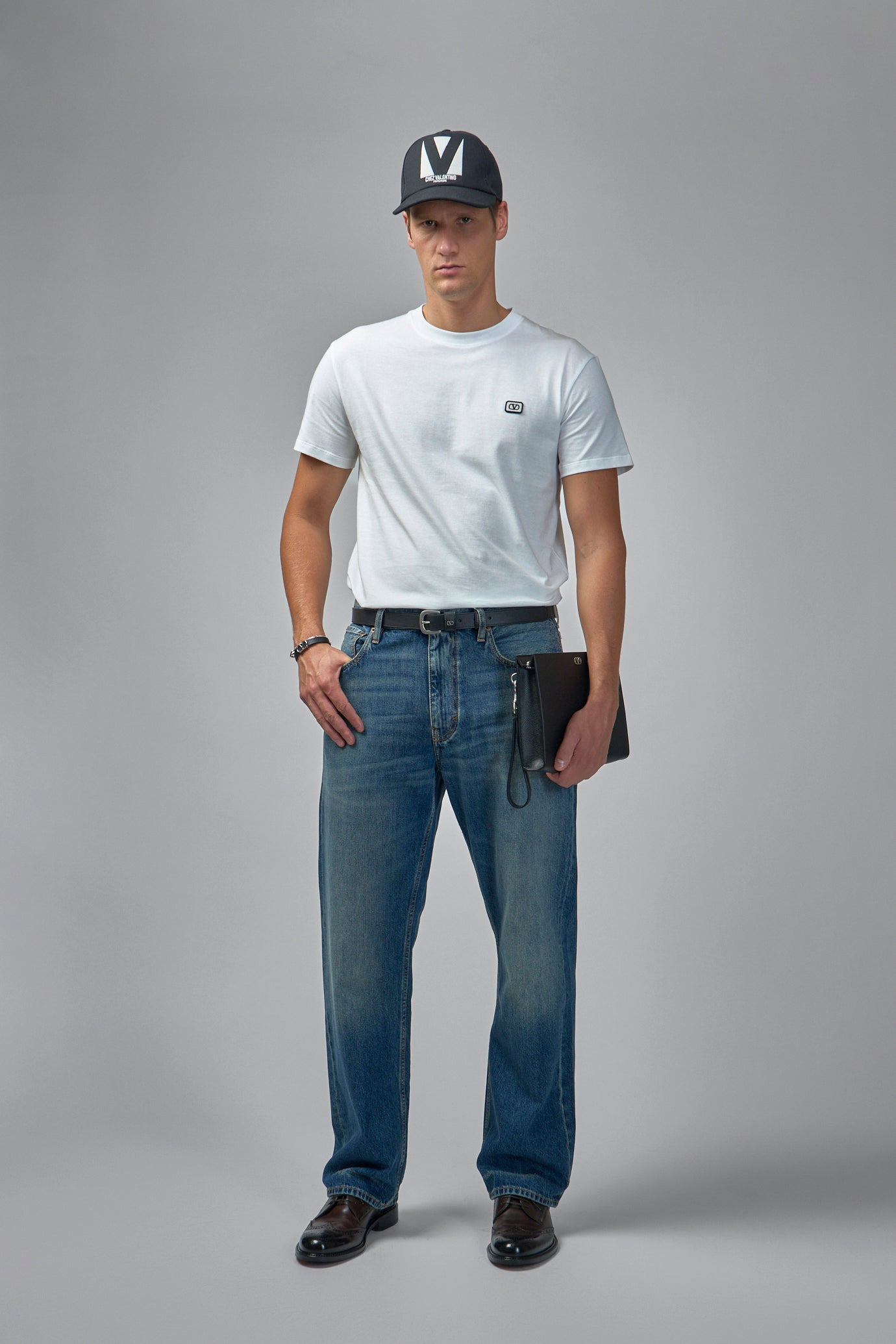 Cotton T-shirt With Vlogo Patch - 2