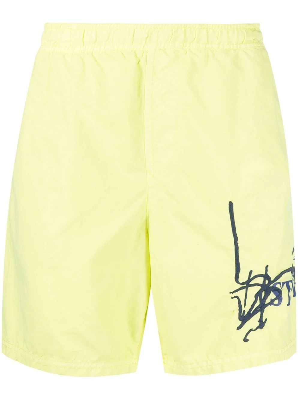 logo-print swim shorts - 1