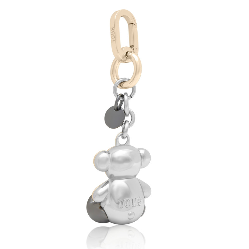 TOUS Gold-and-silver-colored metal Key ring Bold Bear outlook