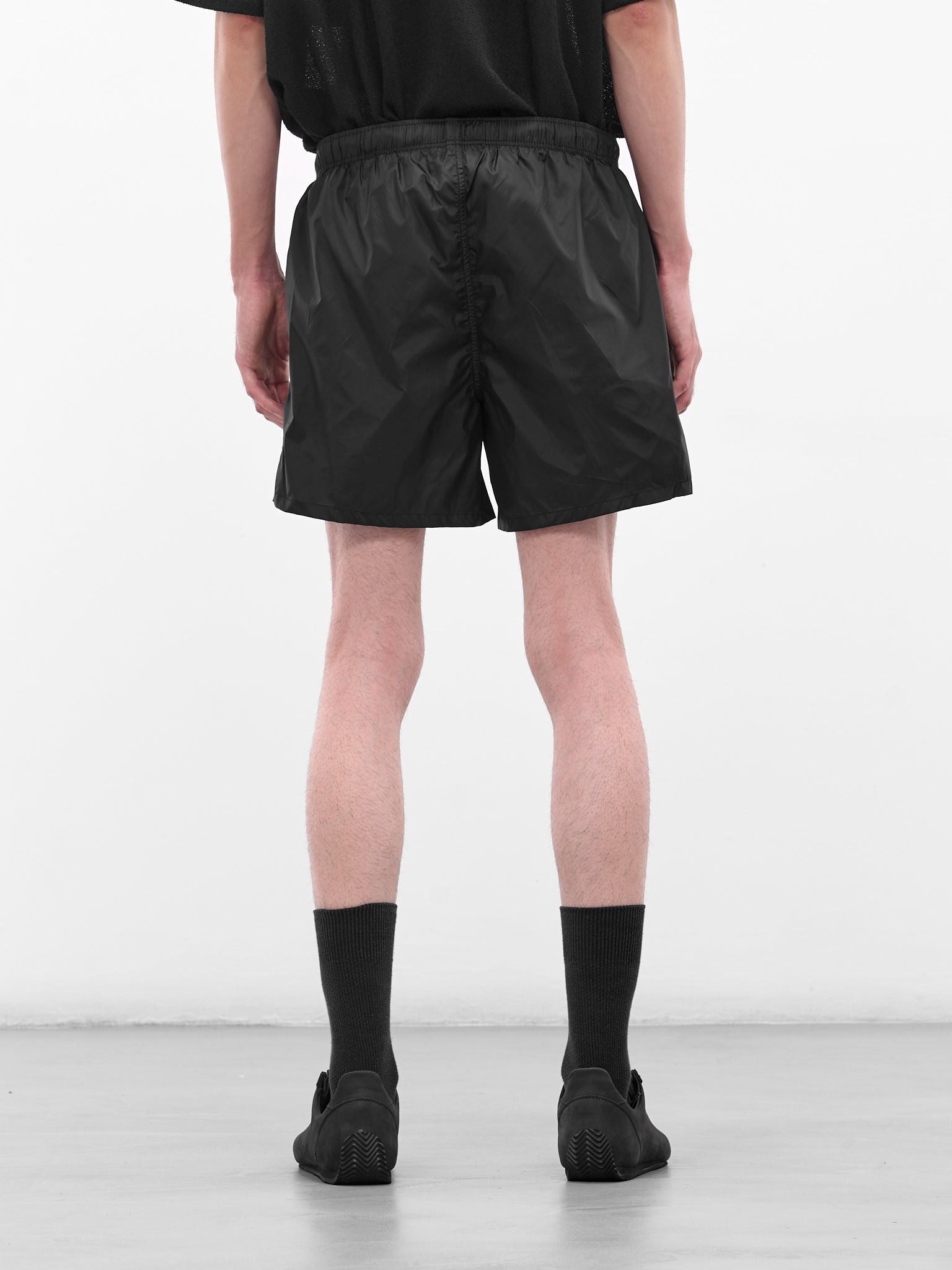 Black Drape Tech Nylon Trunks - 3