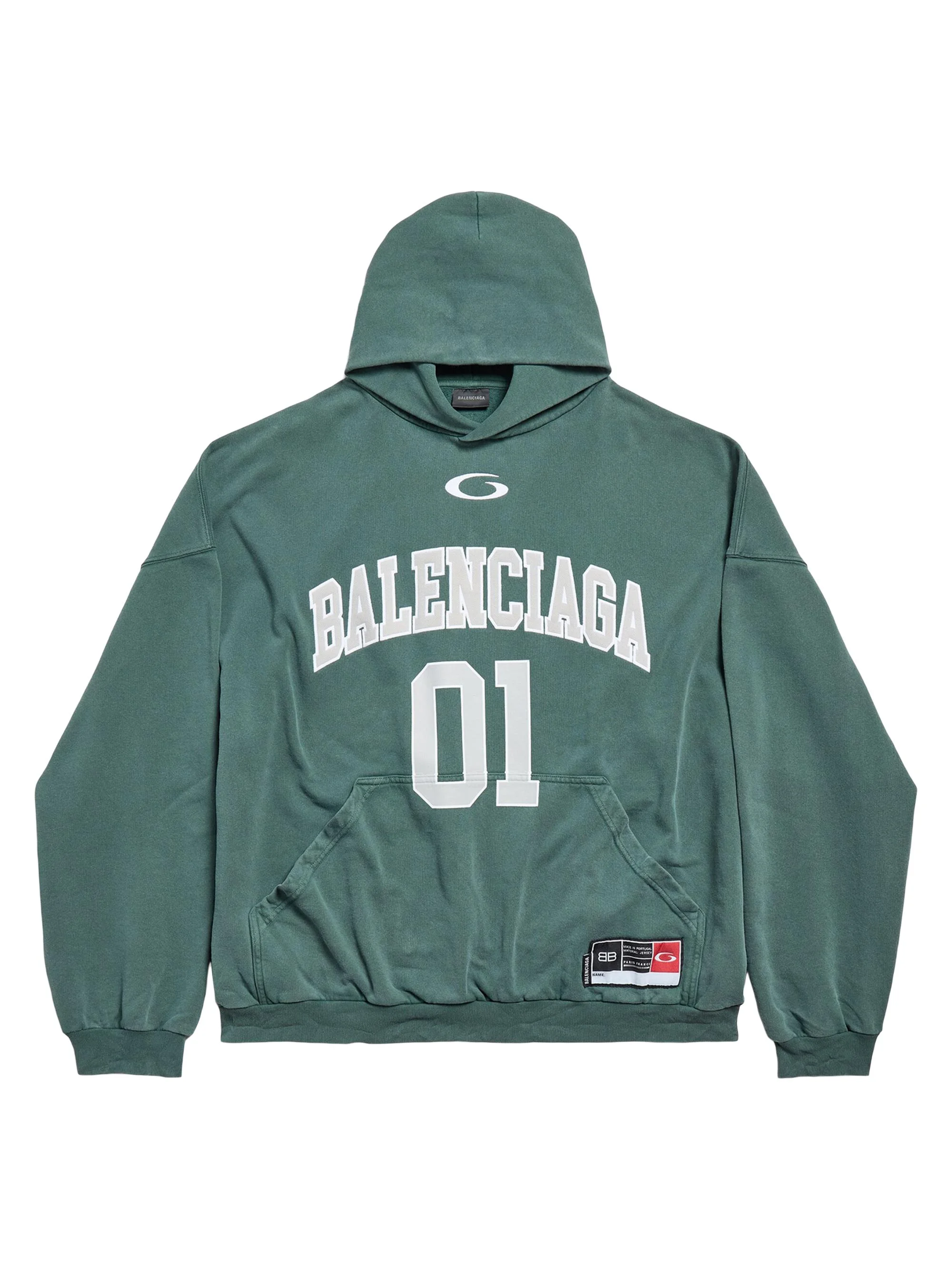 Men's Basketball Large Fit Hoodie - Dark Green - 1