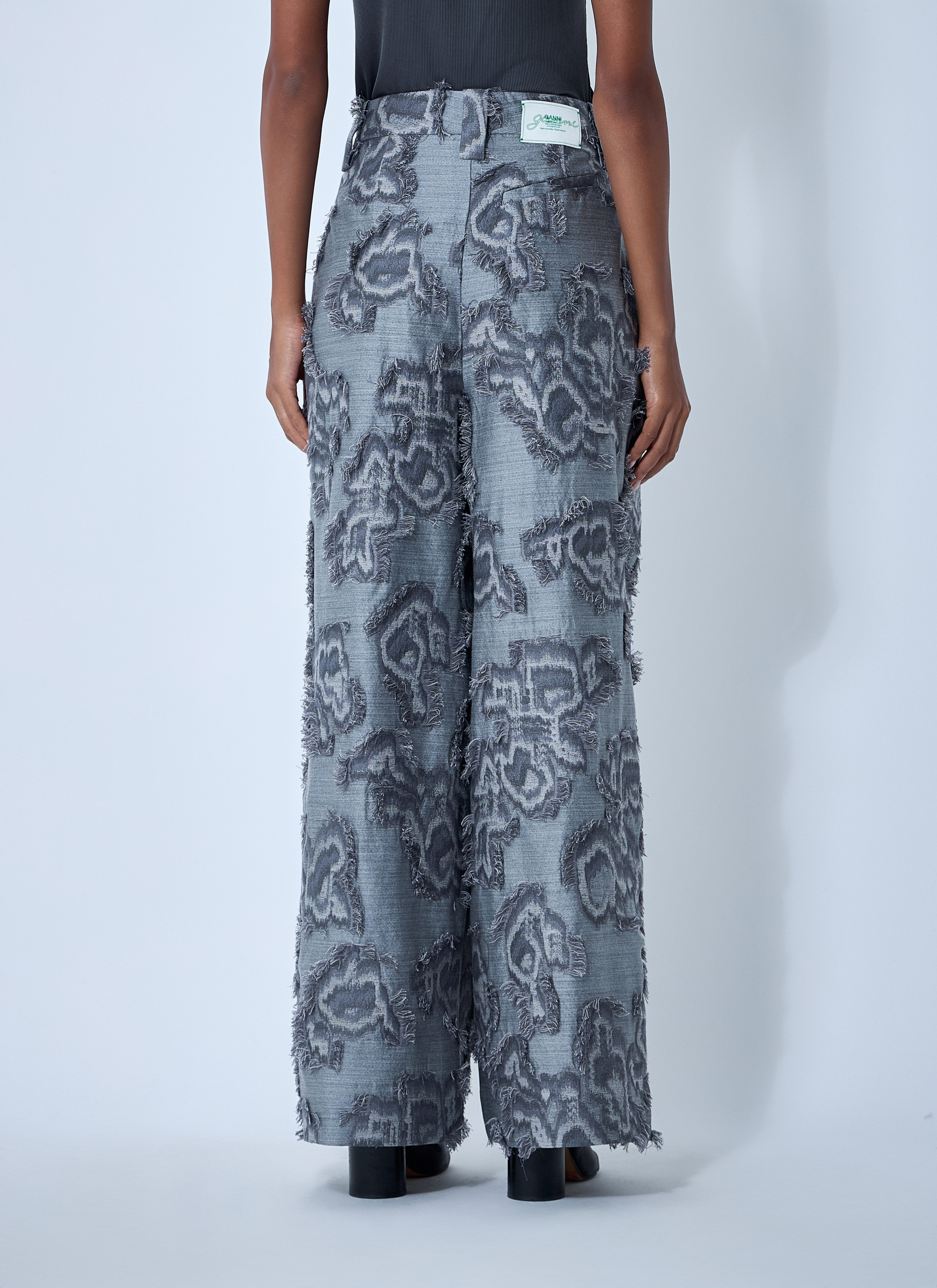 Ganni Women Fil Coupe Suiting Big Pleat Pants - 4