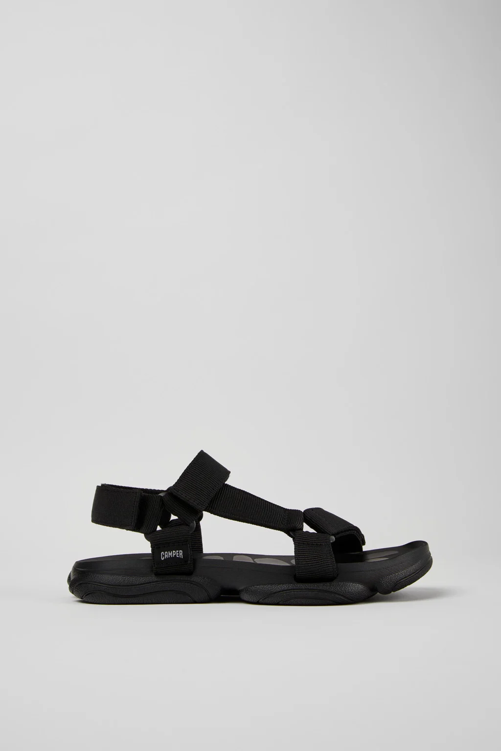 Black Textile Sandals for Men. - 1