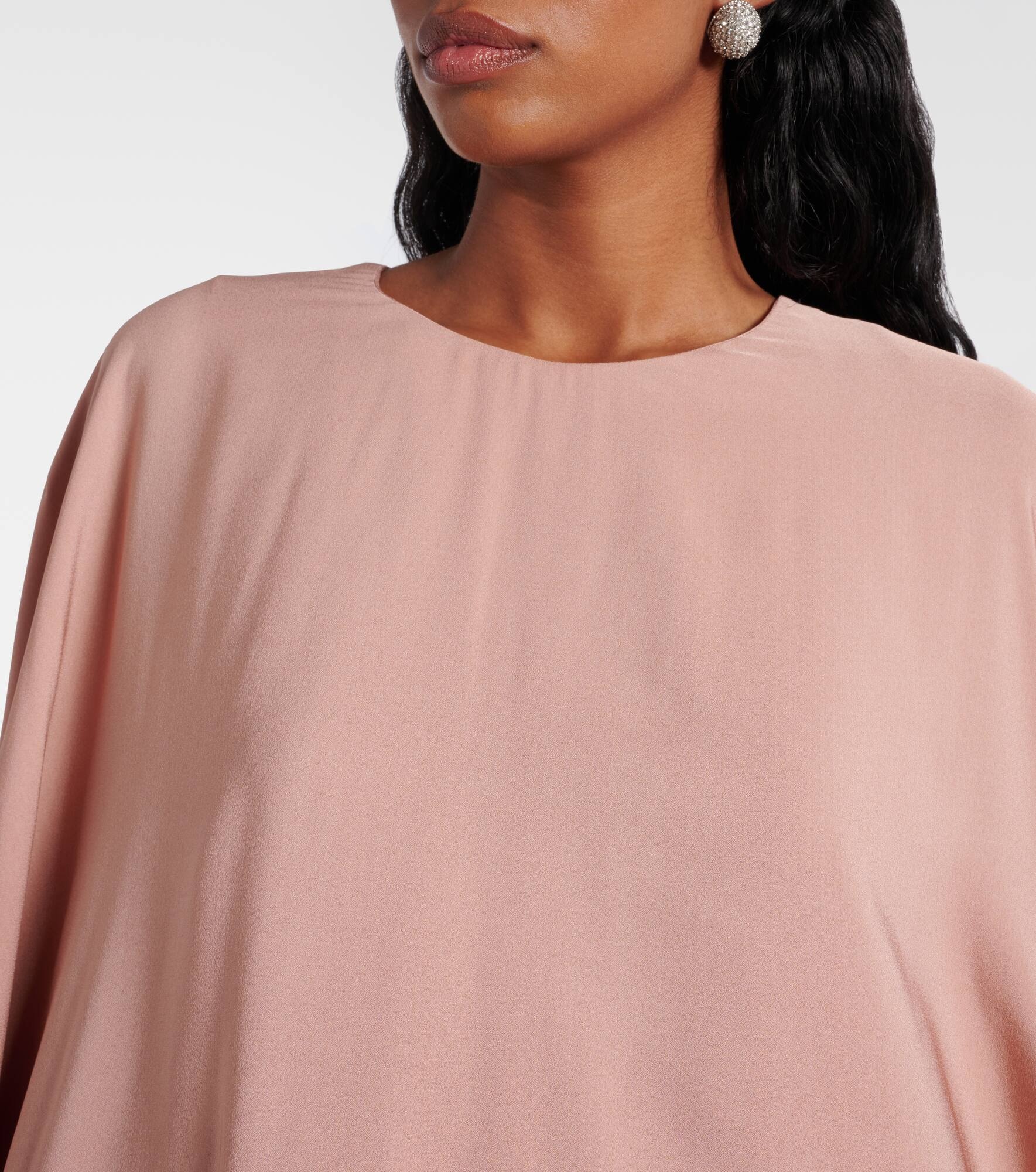 Embellished caped maxi dress - 4