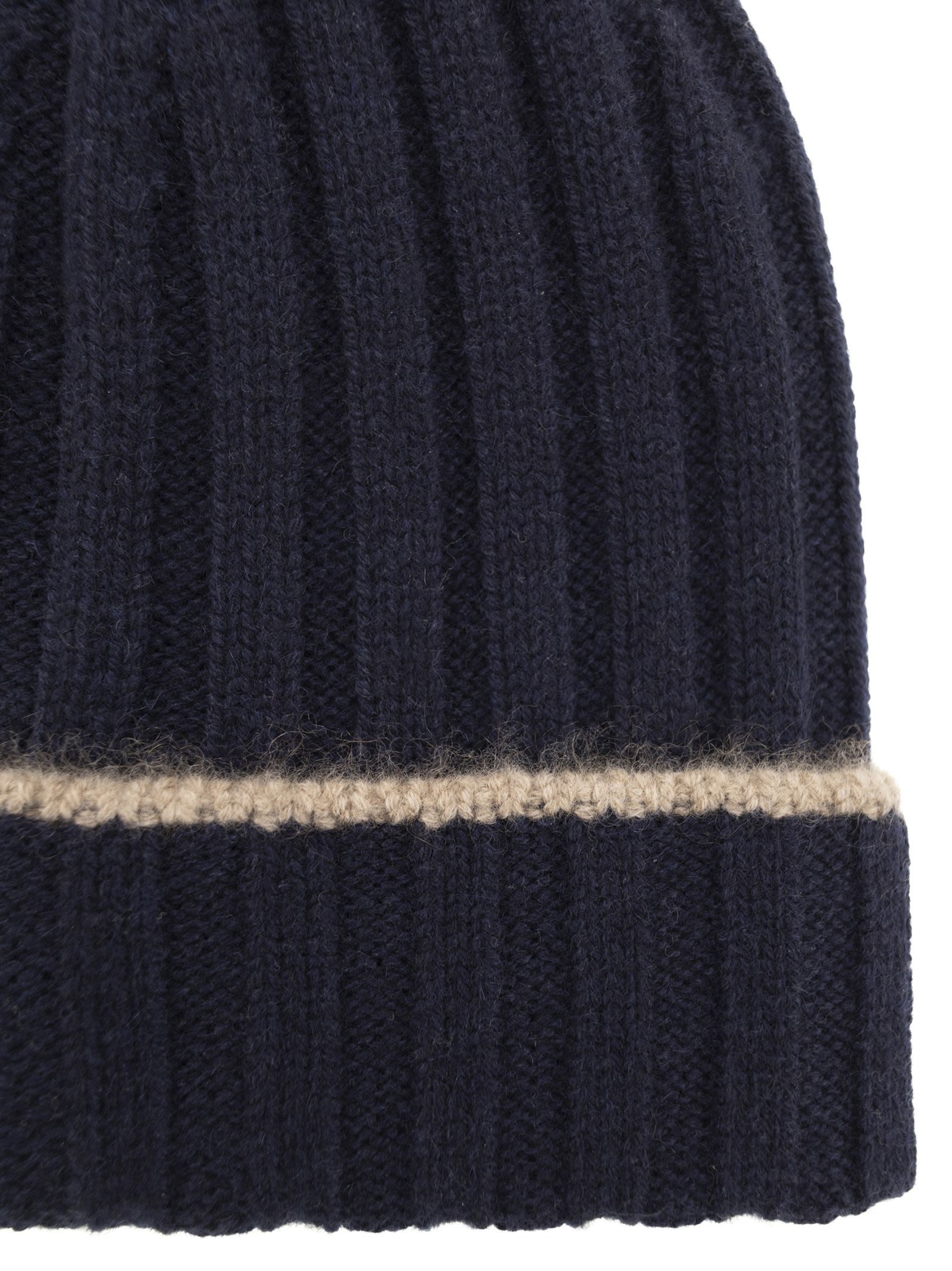 Brunello Cucinelli Men English Rib Cashmere Knit Beanie - 3