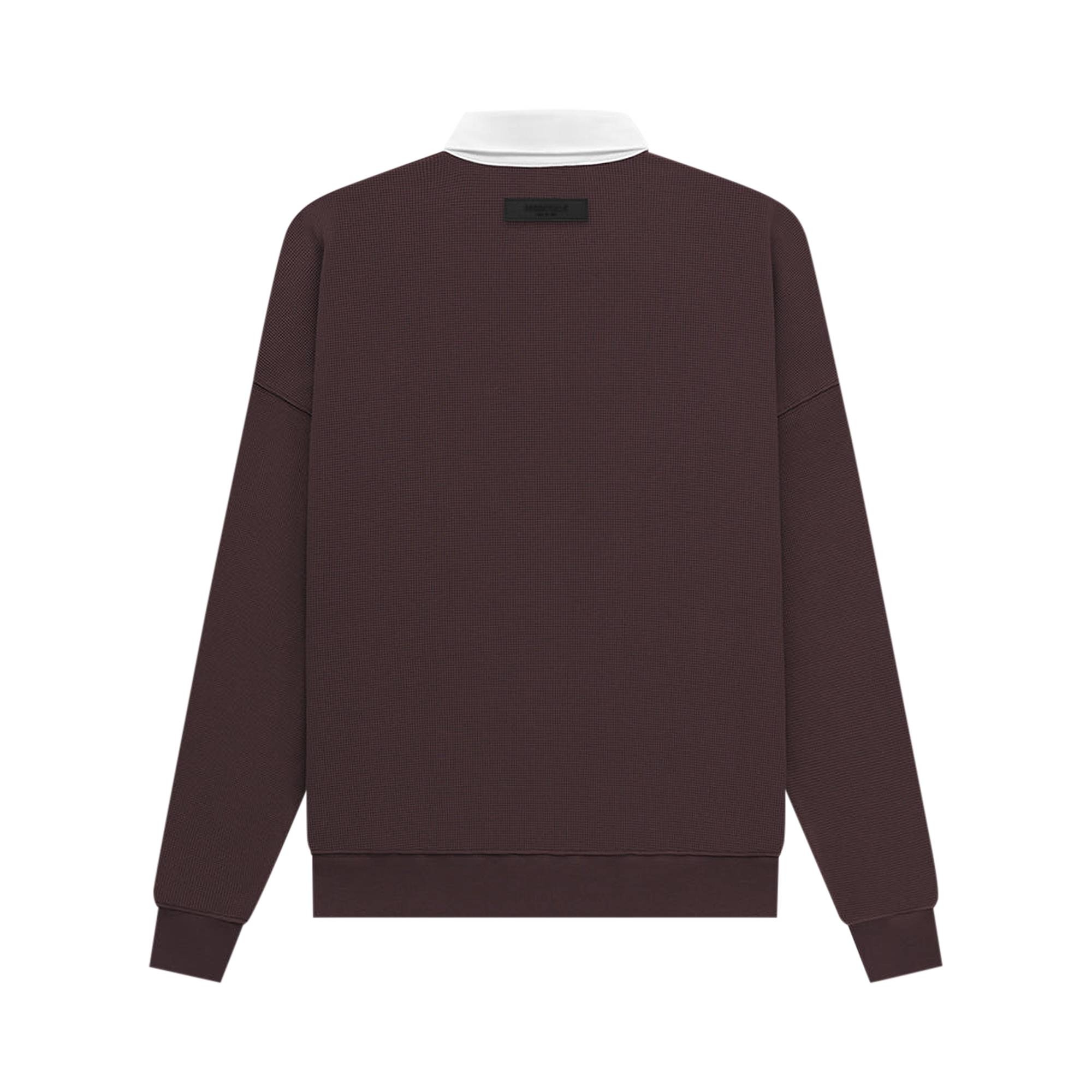 Fear of God Essentials Waffle Henley Rugby 'Plum' - 2