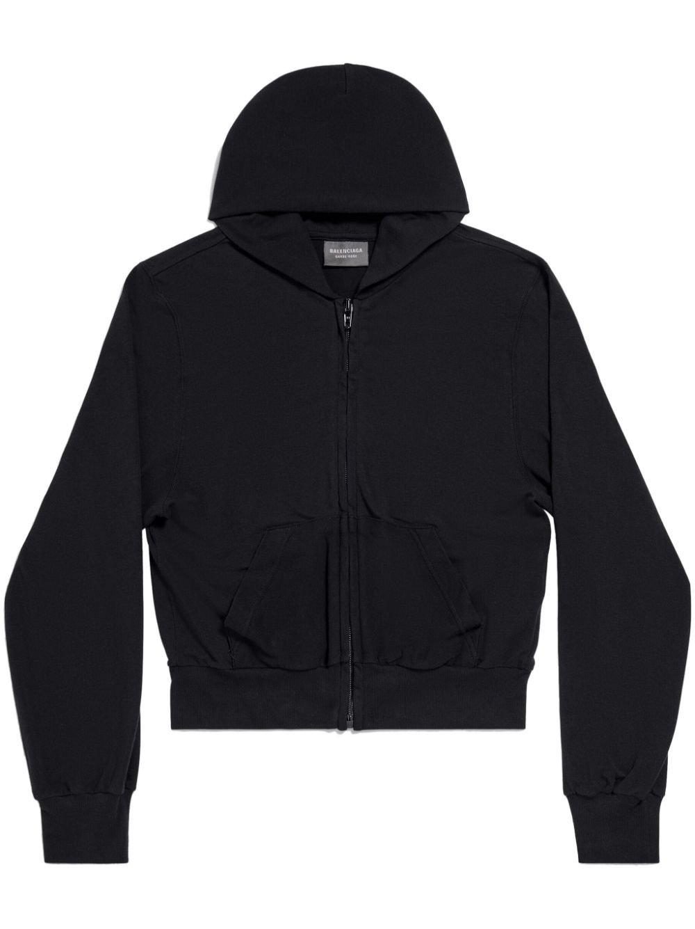 zip-up cotton hoodie - 1