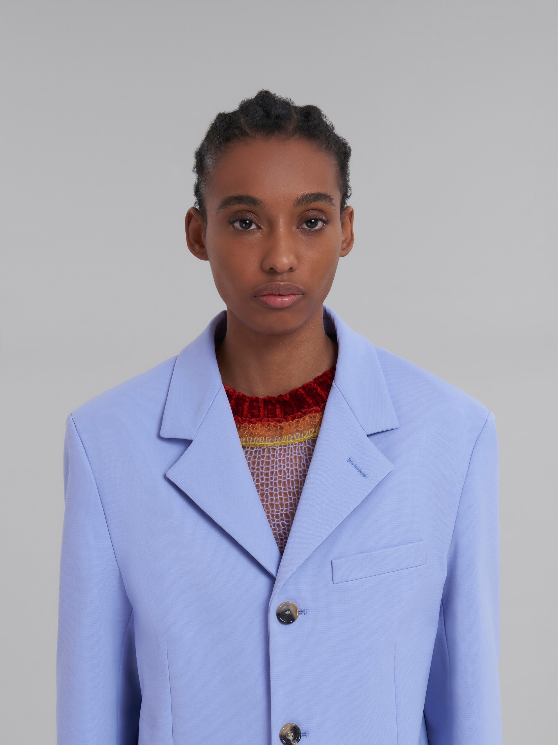 LILAC SINGLE-BREASTED JERSEY BLAZER - 4