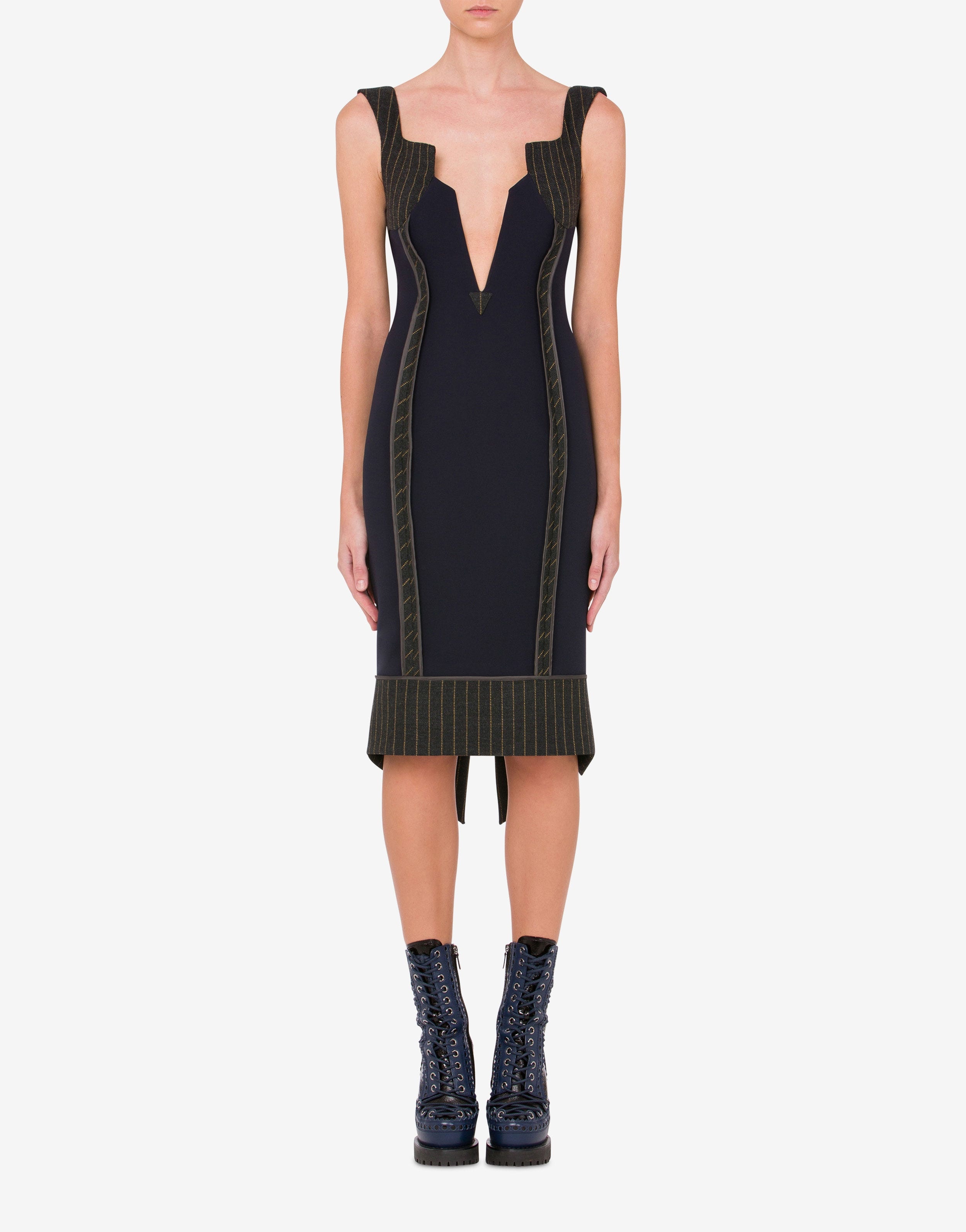 INSIDE OUT CRÊPE AND WOOL DRESS - 2