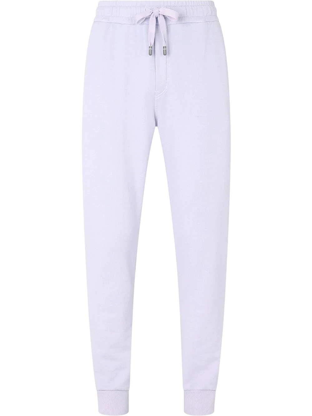 tapered-leg cotton track pants - 1