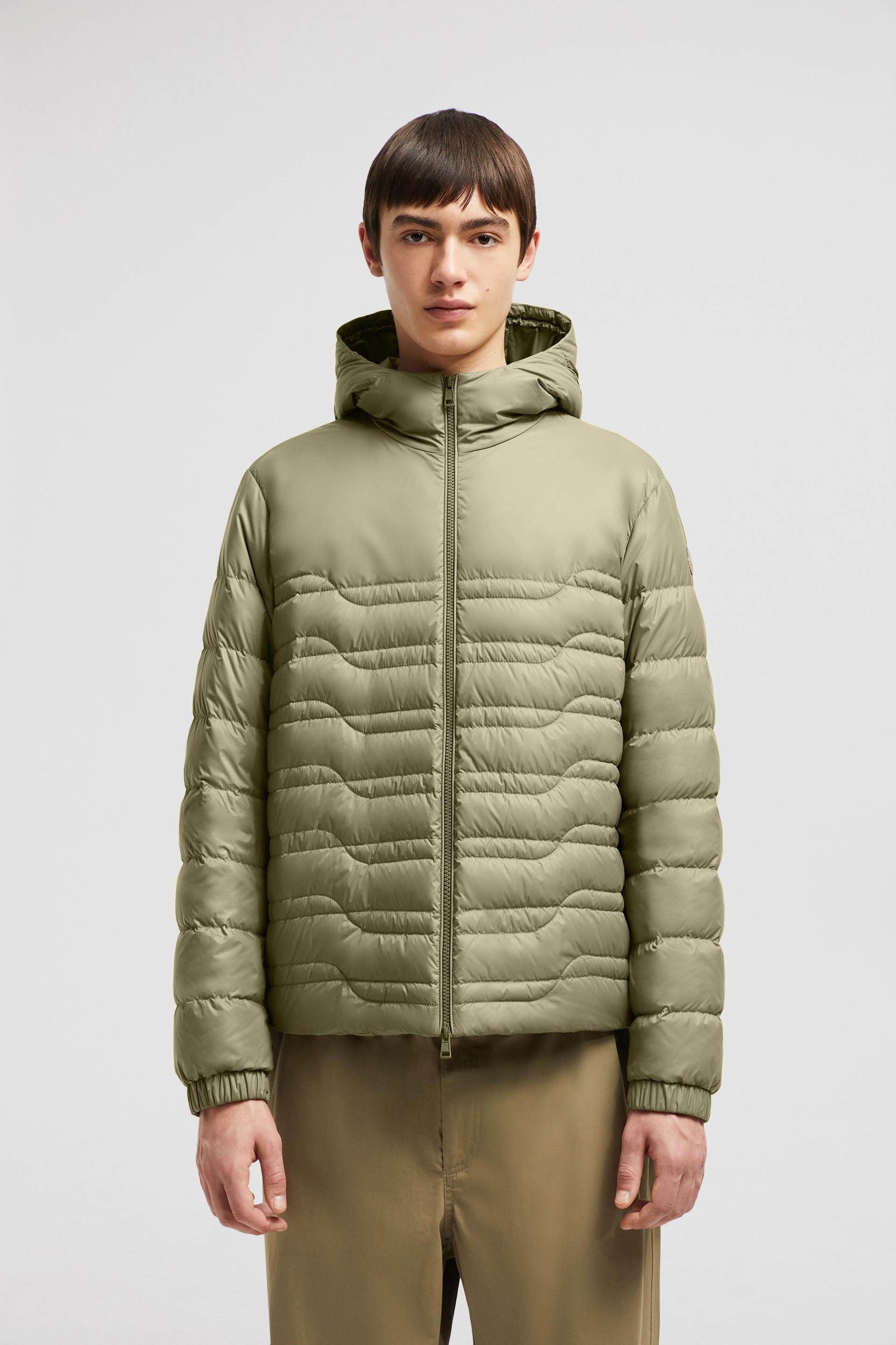 Aleso Hooded Geometric-Quilted Short Down Jacket - 3