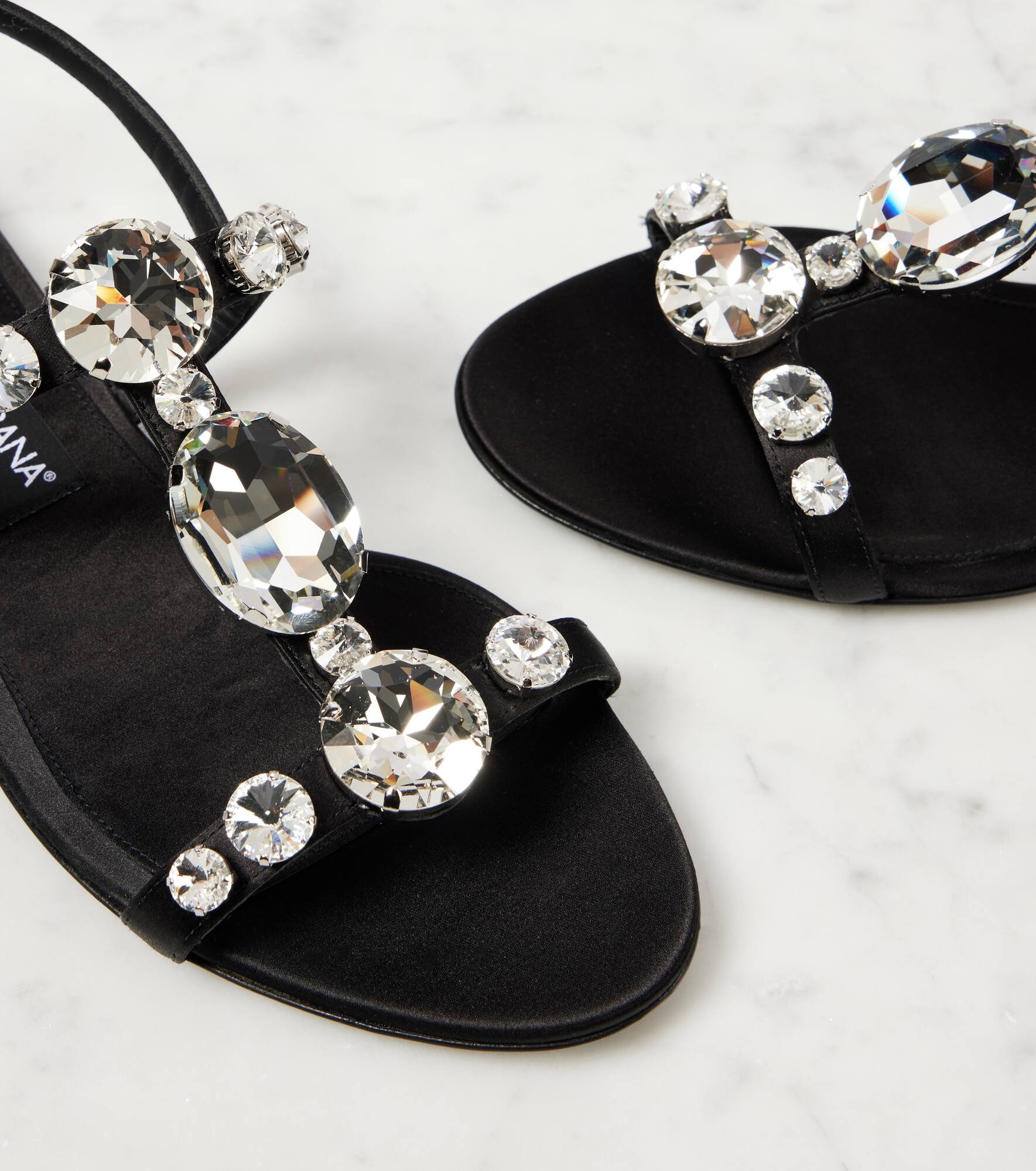 Bianca embellished satin sandals - 5