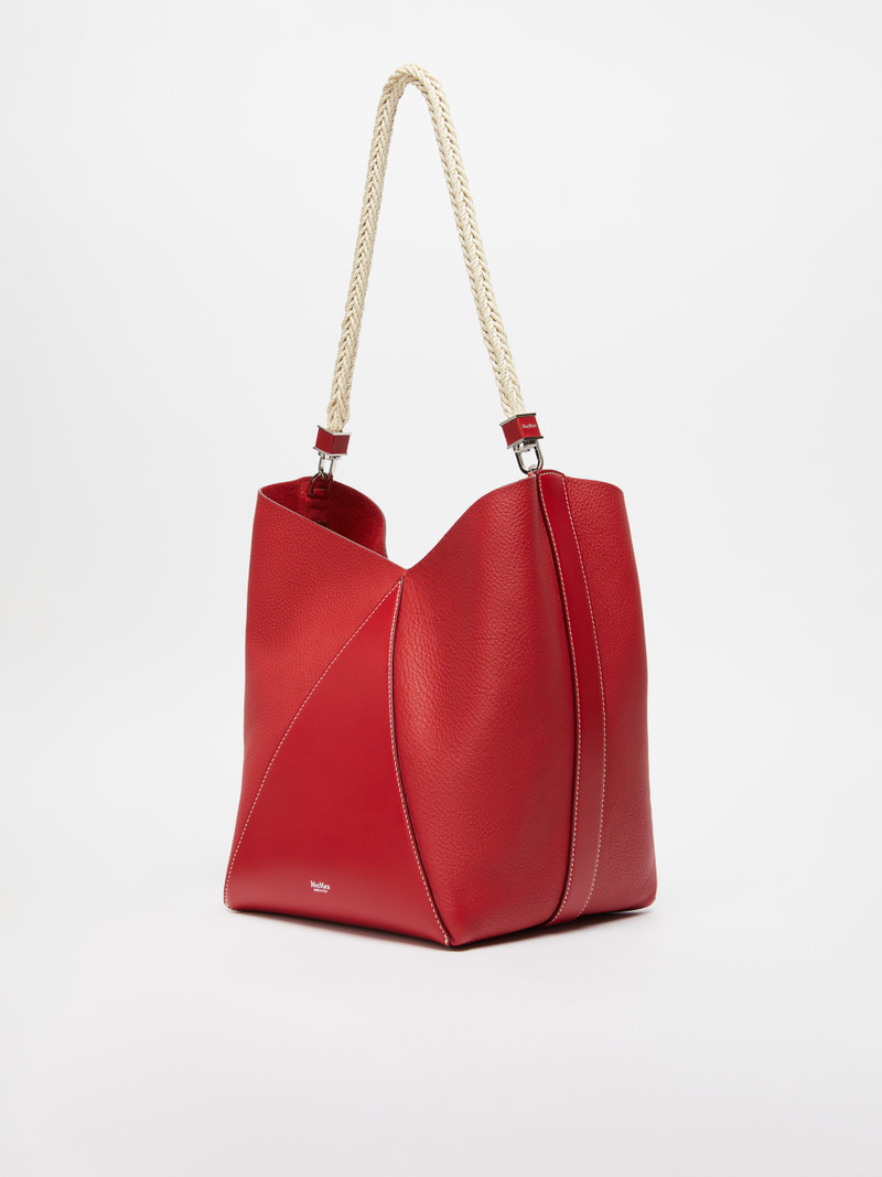 Max Mara MMBUCKETMROPE Leather bucket bag with rope handle detail outlook