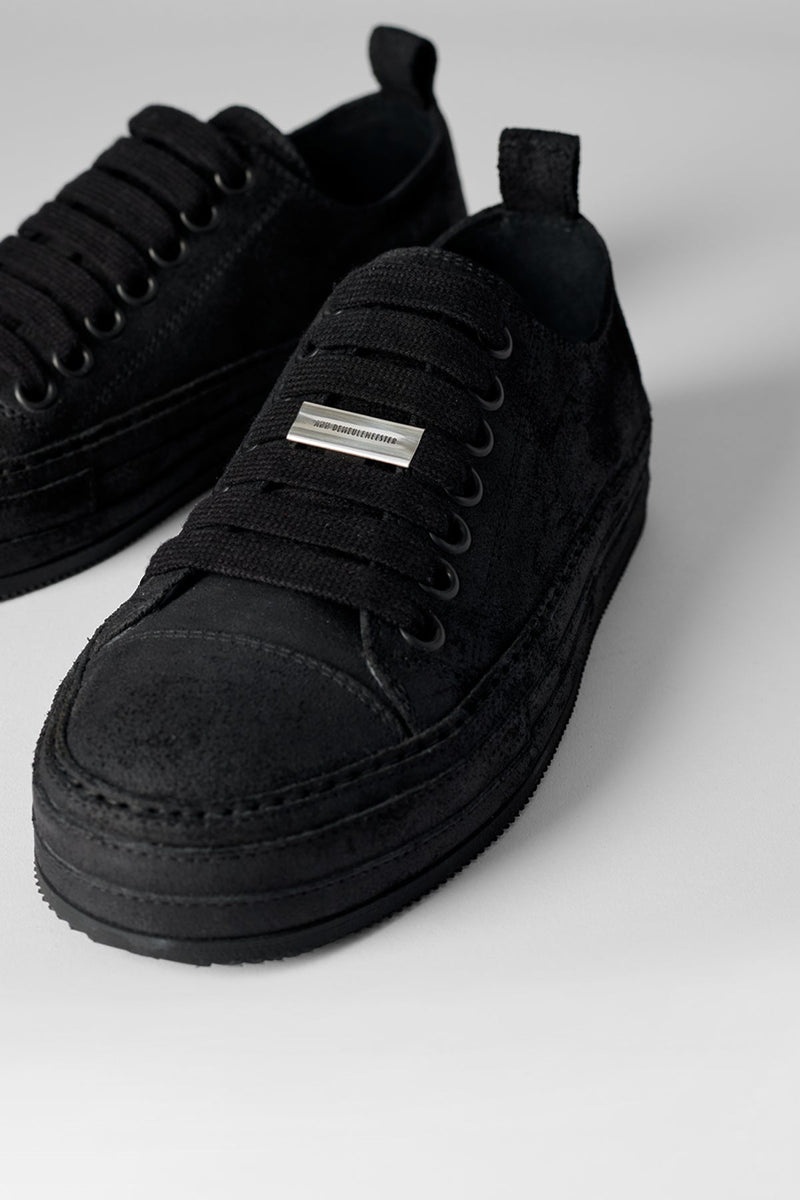 Gert Low Top Sneakers Crosta Painted Black - 6