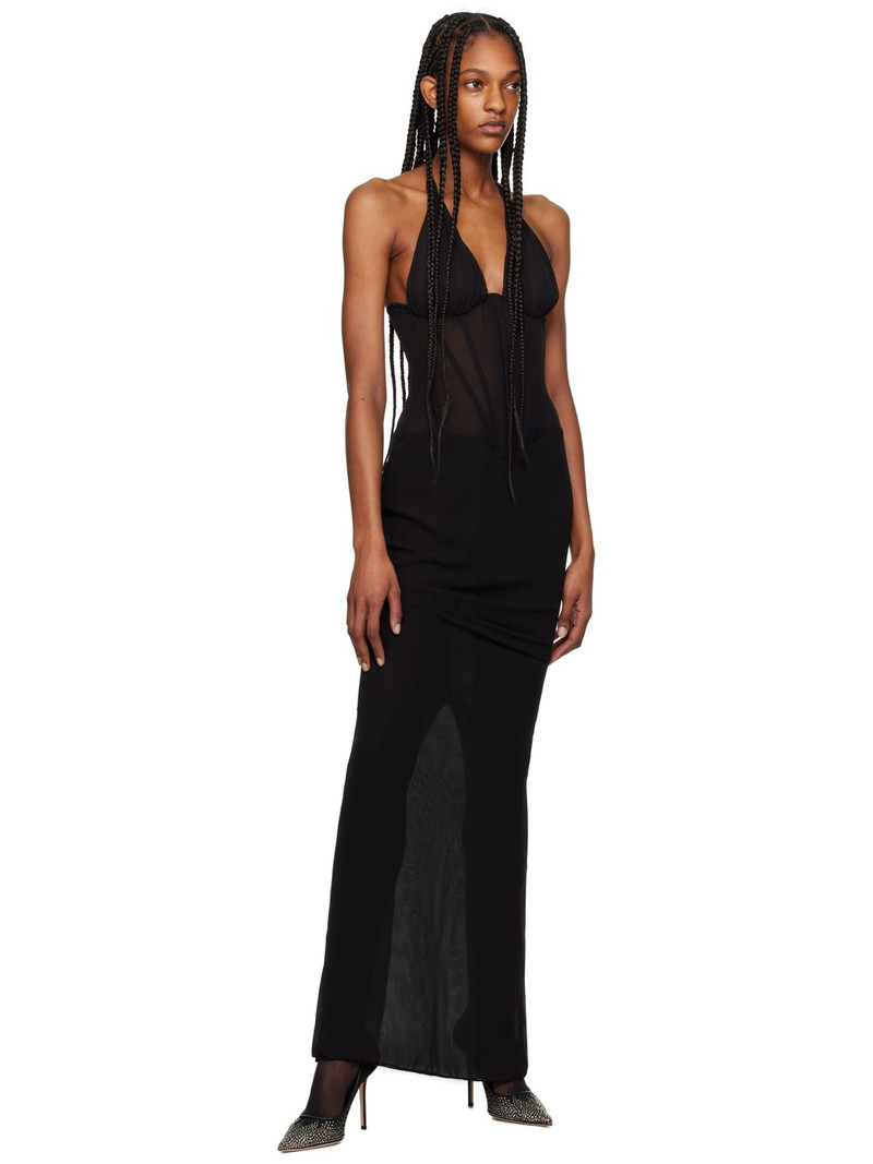 MÔNOT Black Paneled Maxi Dress outlook