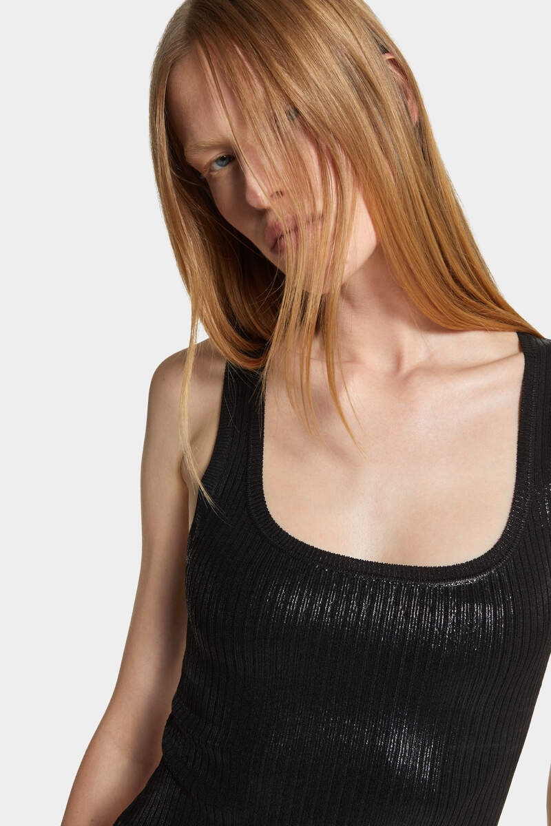 COATED KNIT TANK TOP - 5