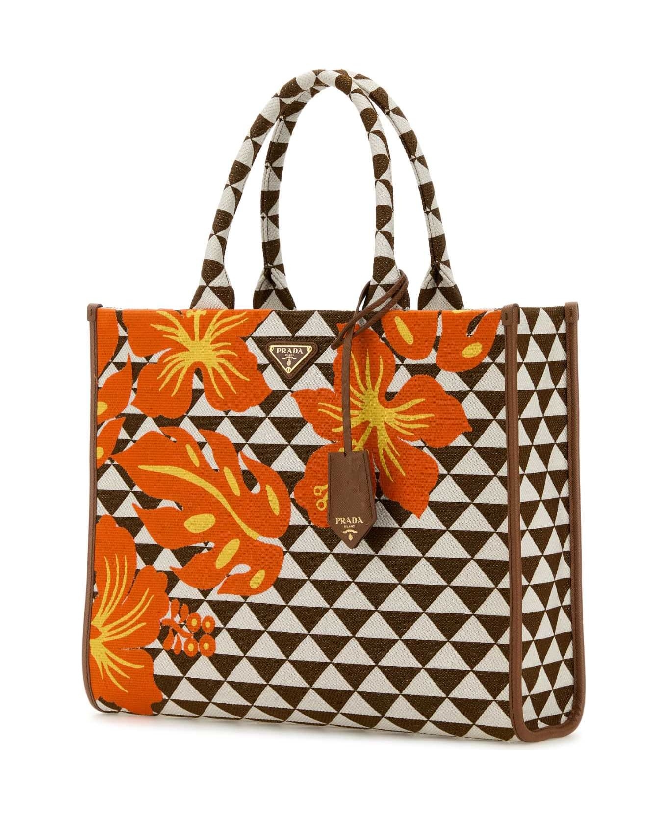 Embroidered Fabric Large Symbole Shopping Bag - 2