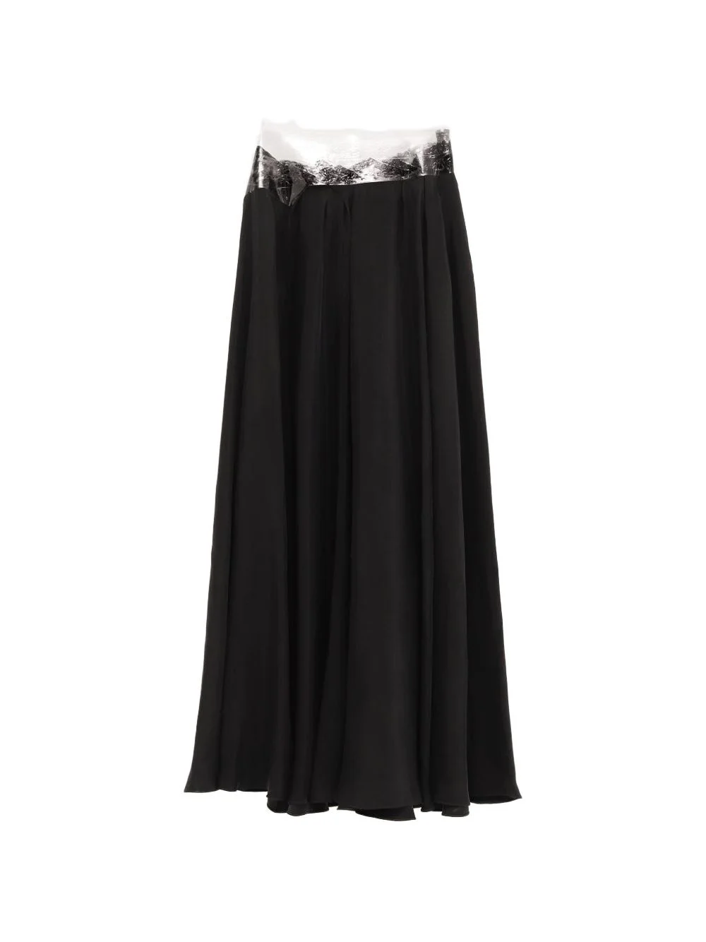 lace-trim pleated skirt - 1