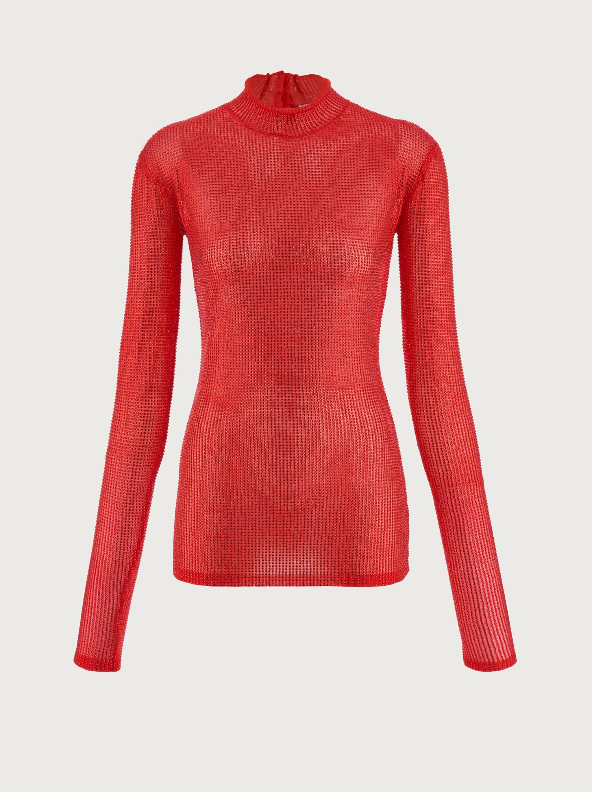 Silk crystal embellished top - 1