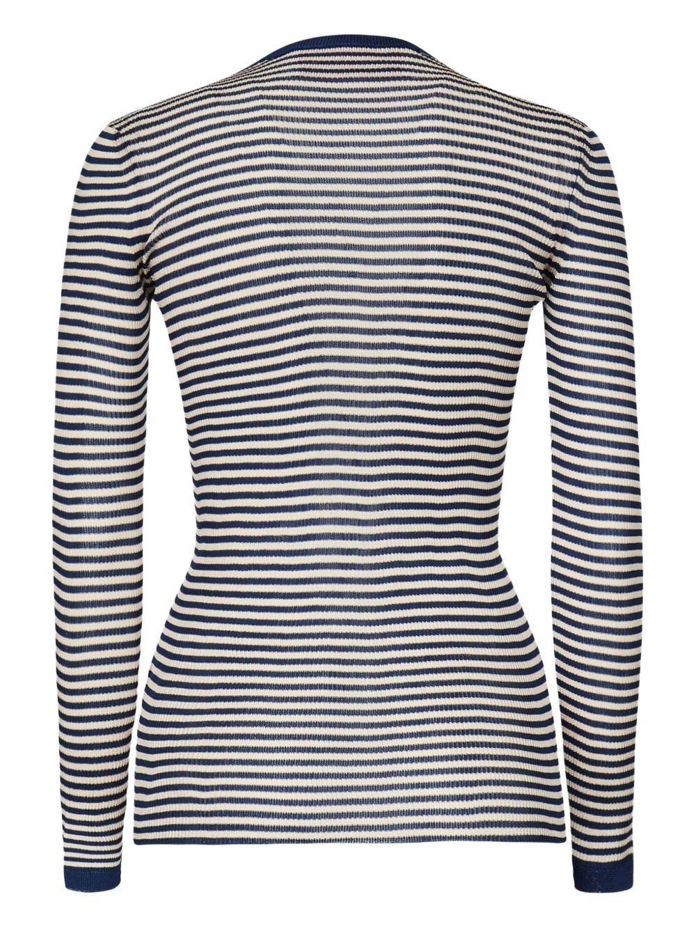 striped long-sleeved T-shirt - 2