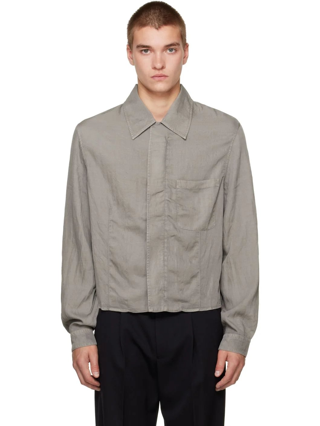 Gray Sift Zip Shirt - 1