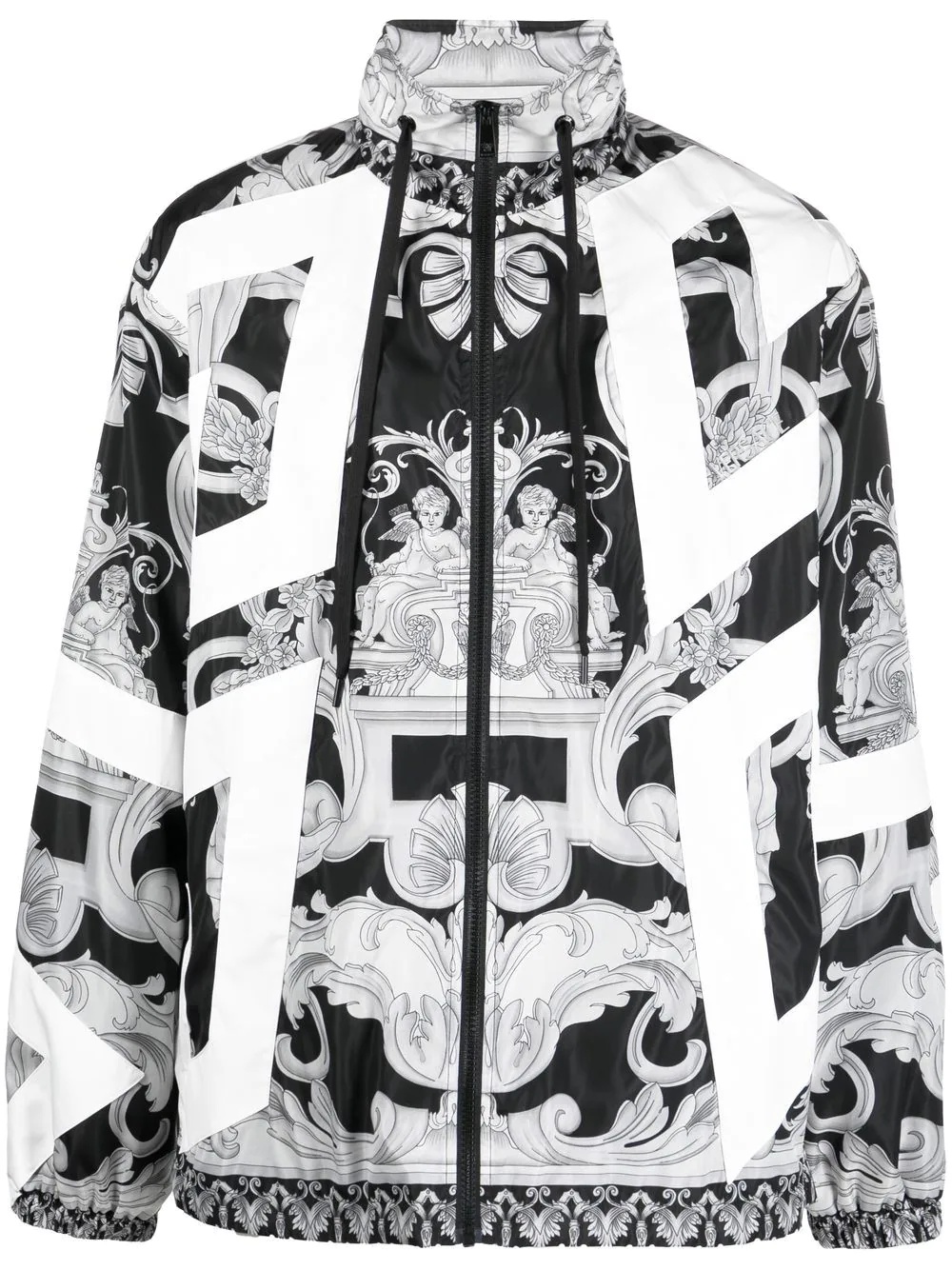 Barocco-print bomber jacket - 1