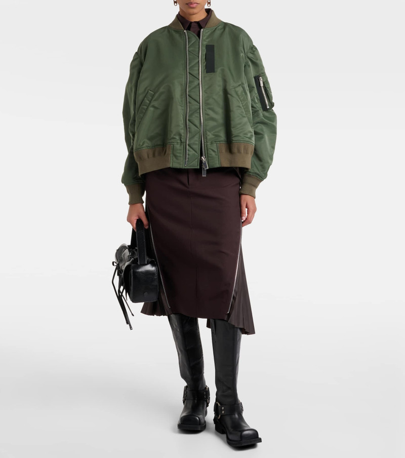 sacai Technical twill bomber jacket outlook