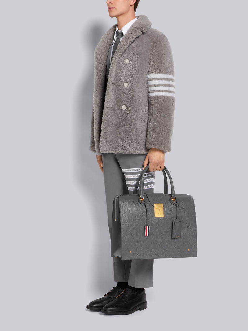 Dark Grey Pebble Grain Leather Mr. Thom Bag 6