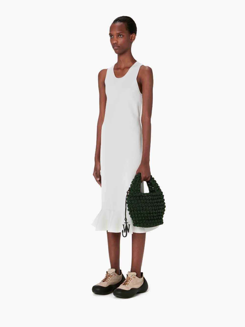 RUFFLED HEM SLEEVELESS DRESS - 4