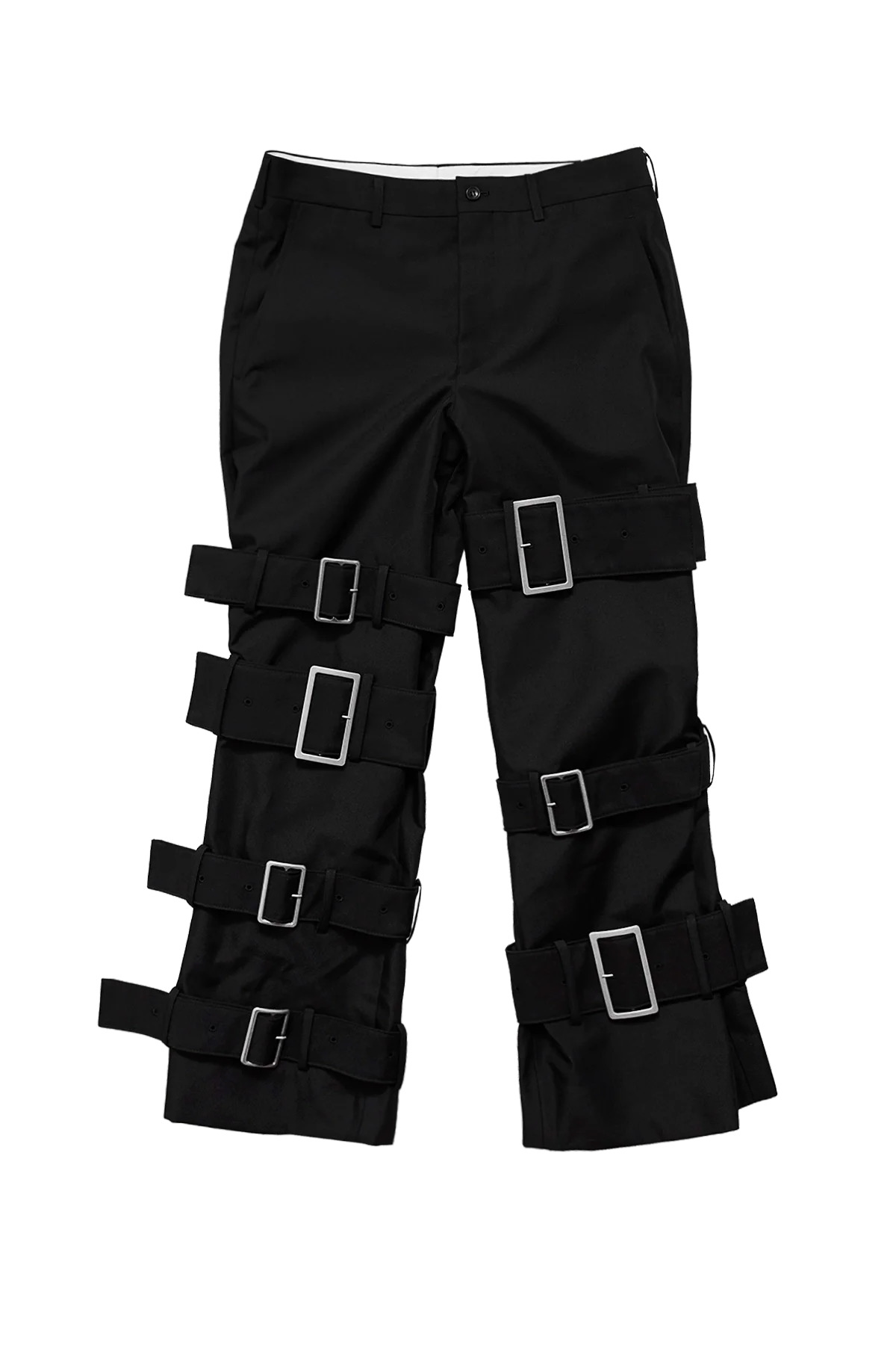 Cdg Homme Plus Trousers With Buckles Black - 3