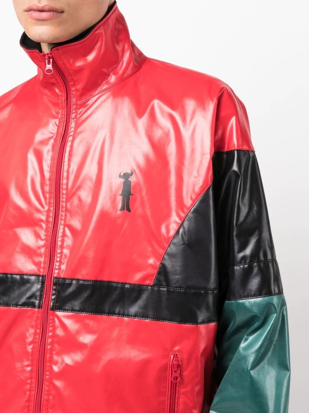 colour-block print windbreaker - 5
