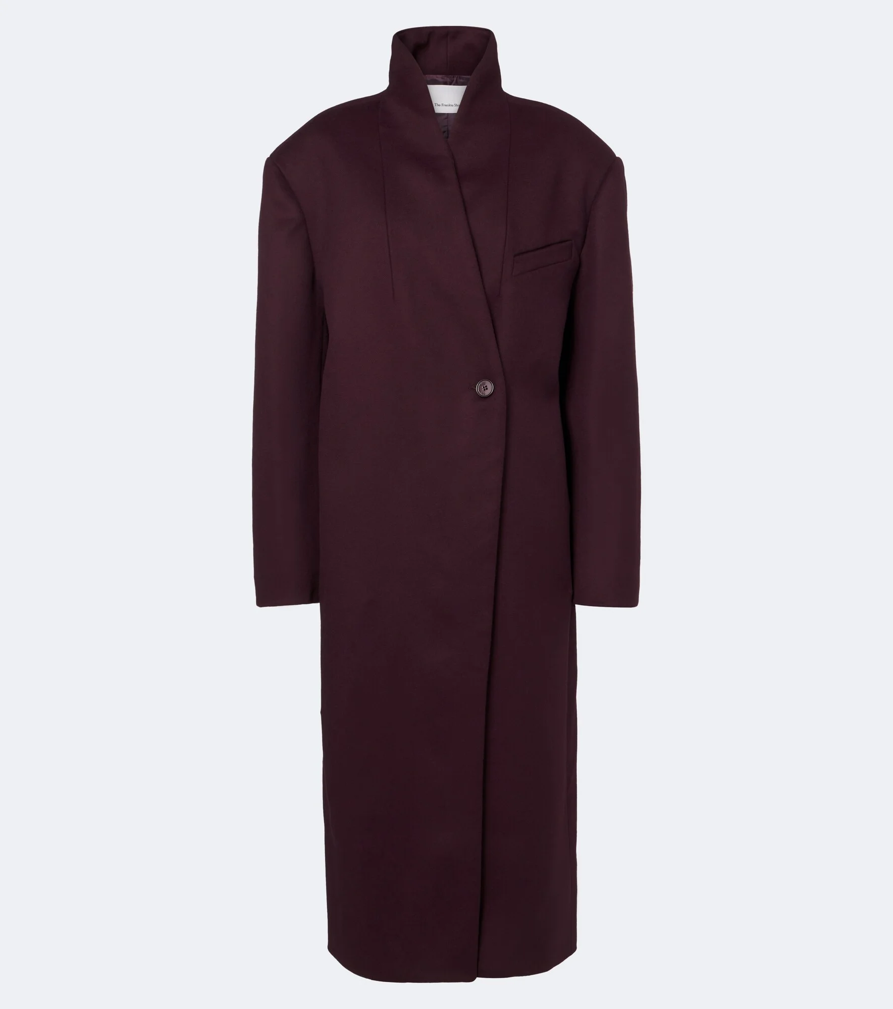 Brea single-breasted wool-blend coat - 1