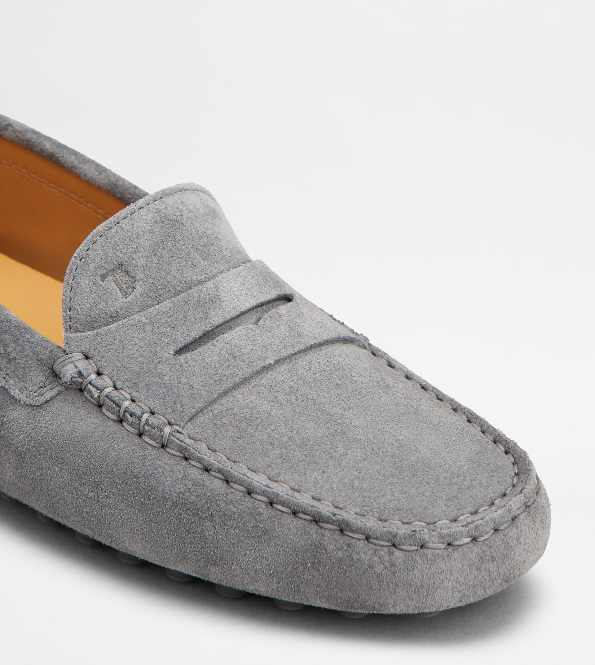 GOMMINO DRIVING SHOES IN SUEDE - GREY - 6